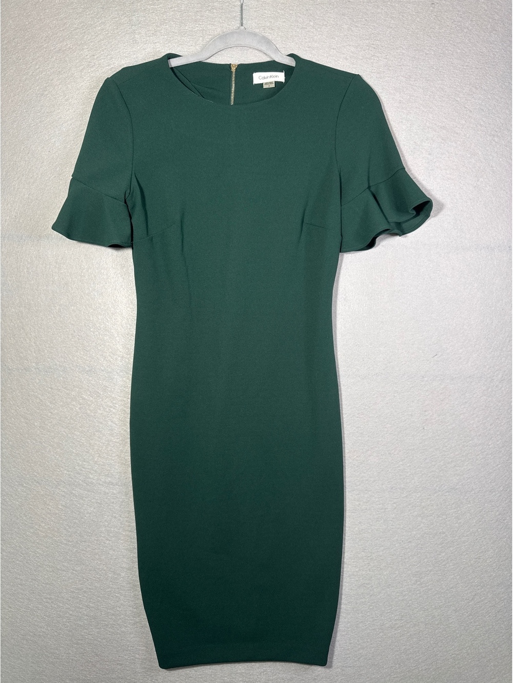 Calvin Klein Women's Green Knee-Length Bodycon Dress Size 4